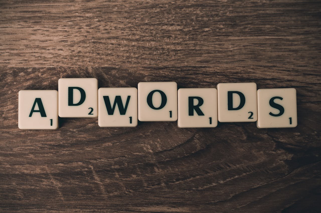 Scrabble Forming Adwords On Brown Wooden Surface 267401